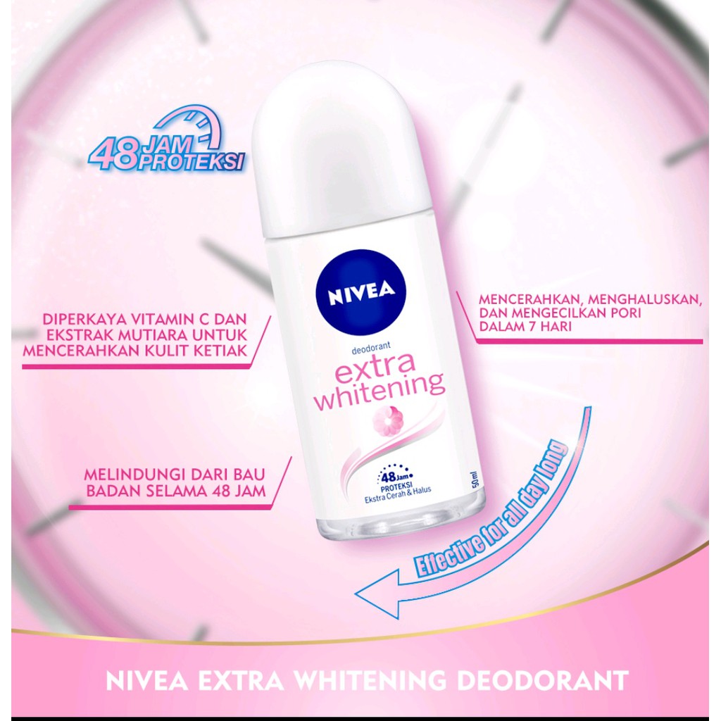 Nivea Deodorant Roll on Extra Whitening 50 ml