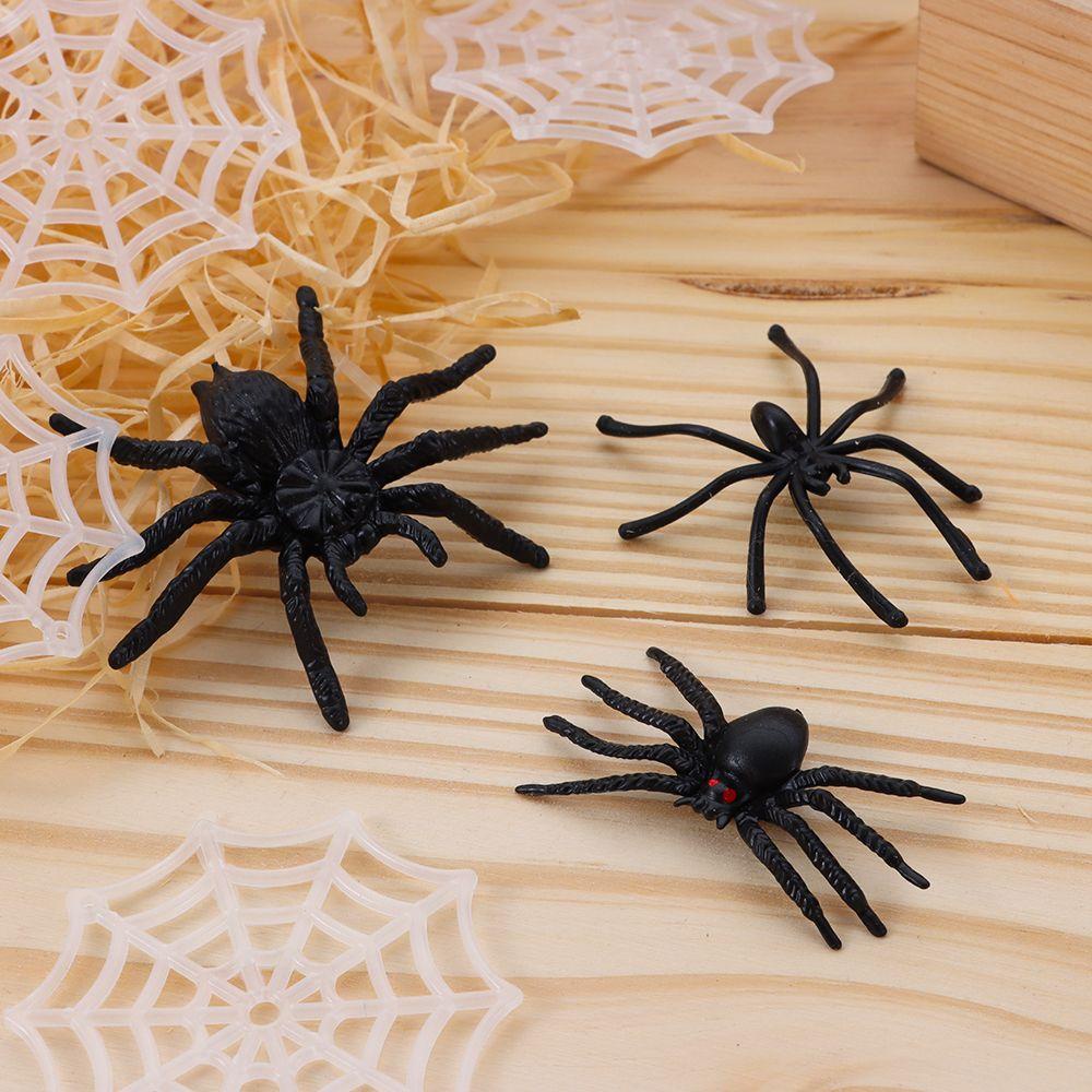 Preva 20Pcs /Pack Plastik Palsu Spider Anak Novelty Mainan Halloween Rumah Berhantu Prop