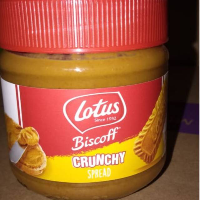 

Lotus biscoff slai cruncy/original 1900grm slai cruncy yang nikmat cocok buat cocolan roti ato kue .