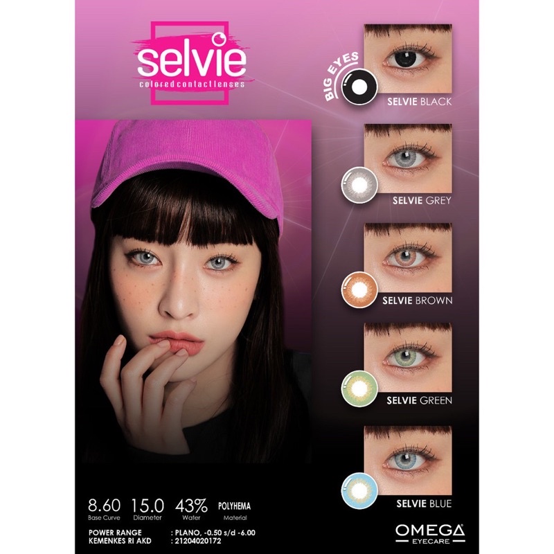 Softlens SELVIE 15 MM Minus By Omega / Soflen Selvie / Softlens Selvie By Omega