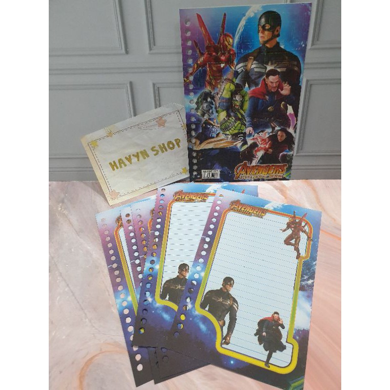 ISI FILE merek KIKY atau Big Boss/LOOSE LEAF/isi kertas File polos/isi binder-Avenger (16lbr)