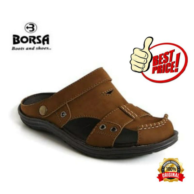 SANDAL BUSTONG KULIT ASLI PRIA DEWASA - BORSA KIMBAY ORIGINAL