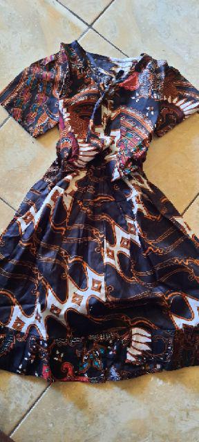 Baju Batik Anak Perempuan Usia 3-5 Tahun - Dress Anak - Gamis Batik Anak Tk - 003