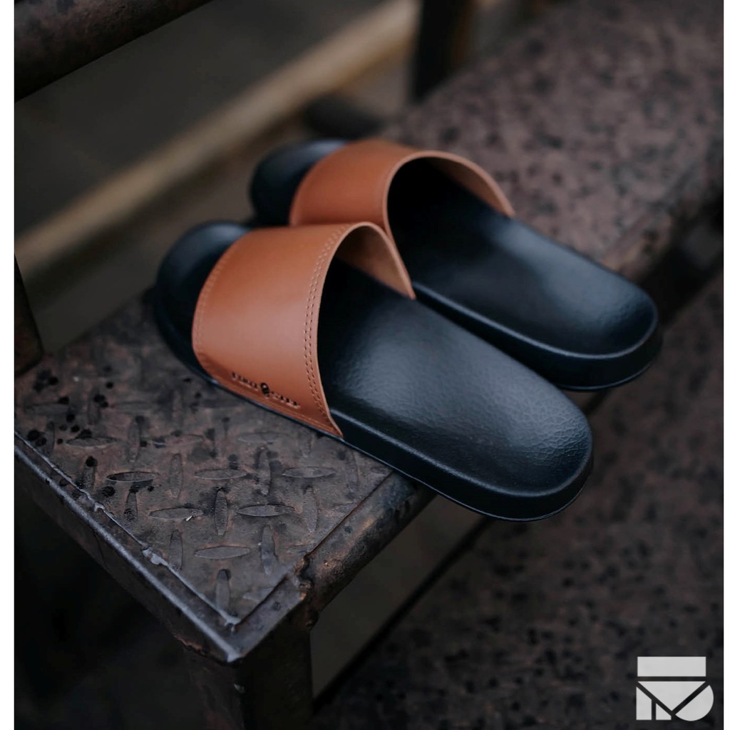 PORTO BROWN |FORIND x FSTP| Sandal EVA Ori Ringan Slop Slide Santai Simple Pria/Men Sendal Footwear