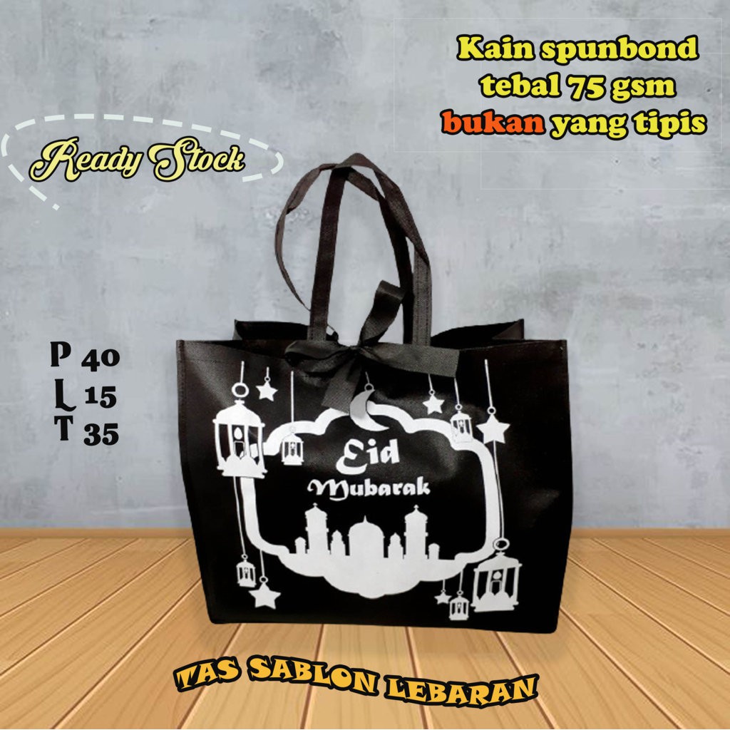 

Tas Parcel Lebaran Sablon Jumbo Unik kain tebal 75gsm Muat Banyak