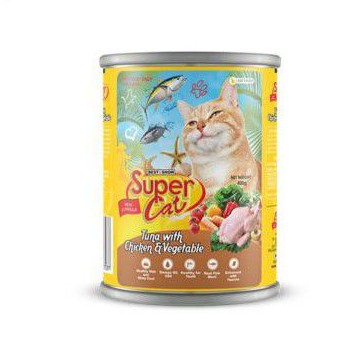 SuperCat kaleng 400 gram All Varian / Makanan Kucing Basah Kaleng / Wet food