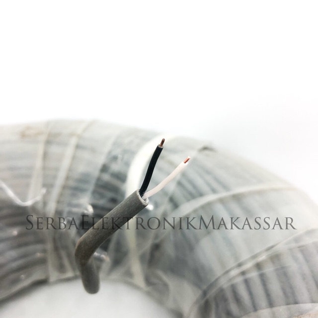 Kabel Aiphone isi 2 Walet Merk EAA warna abu 100 Meter