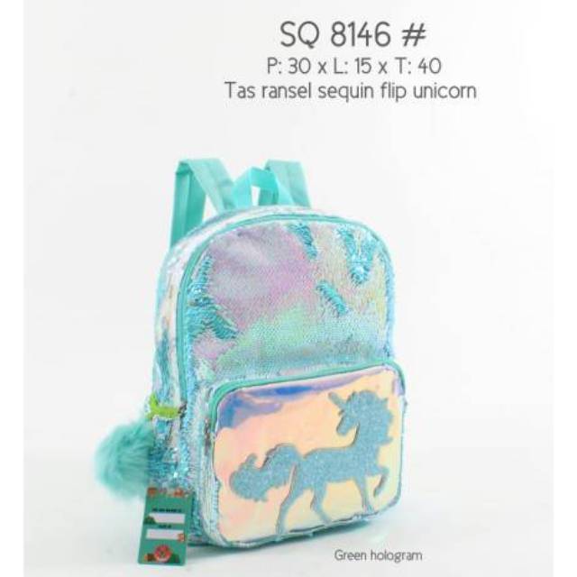 TAS RANSEL SEQUIN FLIP UNICORN 8146 8147