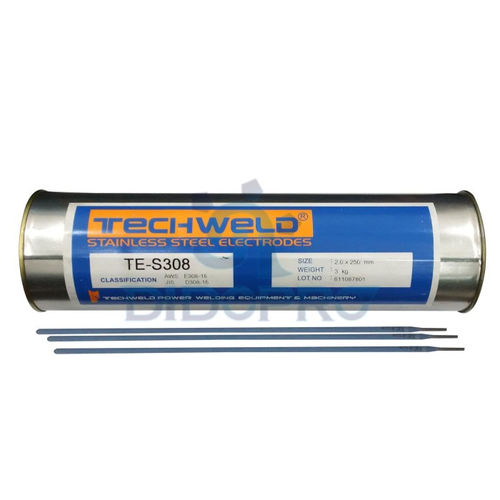 BERMUTU Kawat Las Stainless Steel 2mmx250 TECHWELD Kawat Las Stainless Steel 2