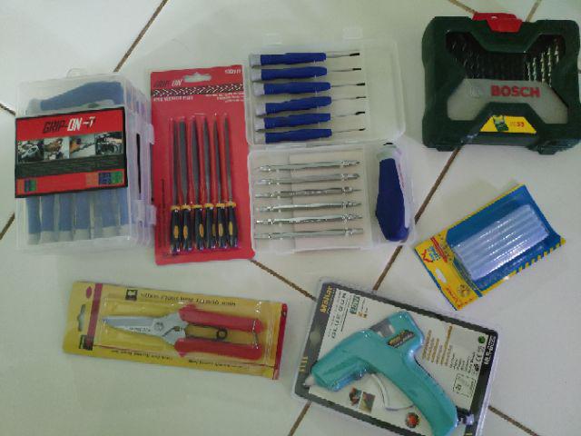 Paket Mollar Glue Gun 20 Watt Biru & Lipro Refill Lilin Lem Tembak