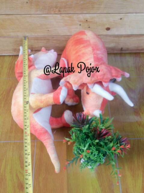 Boneka Dinosaurus TRICERATOPS &amp;  STEGOSAURUS