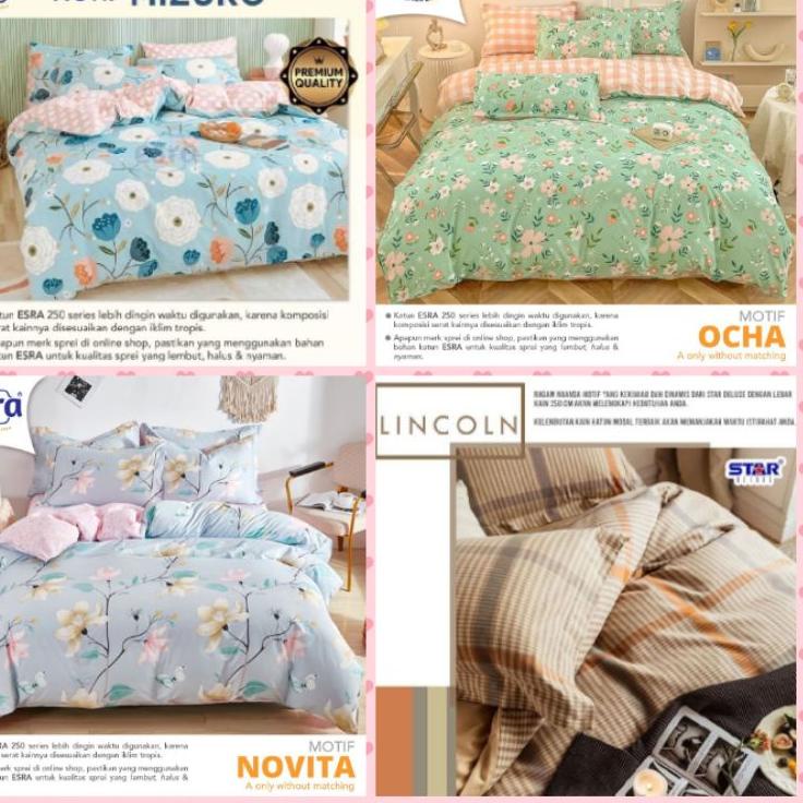 ☋ SPREI MOTIF DEWASA KATUN LOKAL STAR GROW UK KING QUEEN & SINGLE 180x200 160x200 120x200 100x200 dl