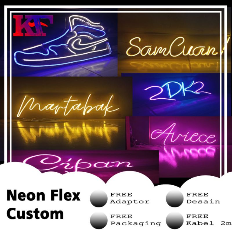 Neon Flex Per Huruf / Custom Neon Flex / Lampu Custom / Led Custom