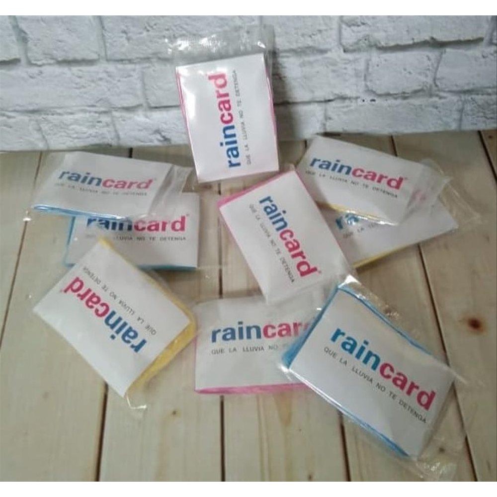 Jas Hujan Lipat - Raincard Model Kartu Dompet Portable Mudah Dibentuk