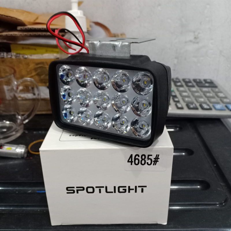 Lampu Tembak Sorot LED BAR Motor Mobil 15 titik LED
