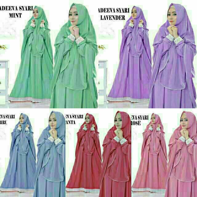 Gamis Syari Adeeva Set Cantik Anggun
