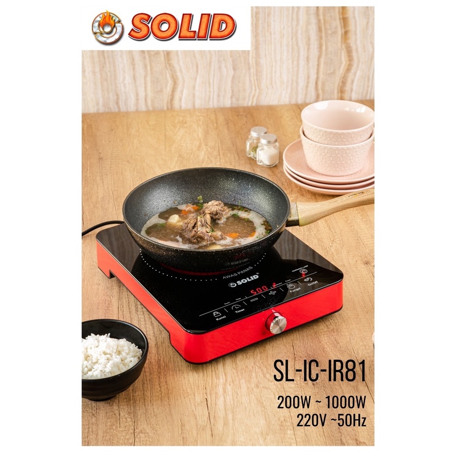 Kompor Listrik Keramik SOLID SL-ICR-IR81 200 - 1000 Watt Portable Serbaguna Mudah Pemakaian Infrared