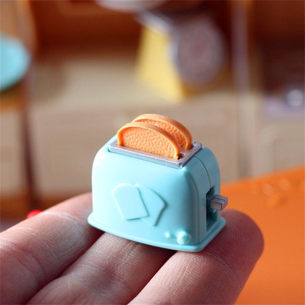 Mxbeauty Simulasi Pemanggang DIY Craft Mini Aksesoris Dekorasi Model Mainan Dapur Toys Scene Decoration Miniatur Mainan Roti Toast