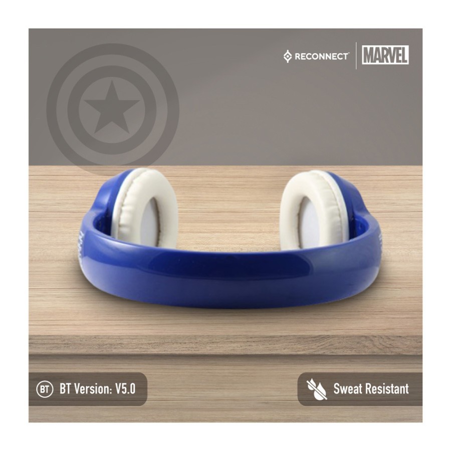 Reconnect Marvel Captain America Over Ear Wireless Bluetooth Headphone