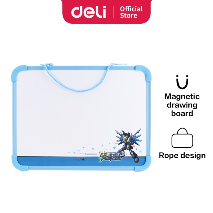 

PROMO Deli papan tulis gantung magnetik putih untuk anak 25 * 35 cm 7800 - Biru