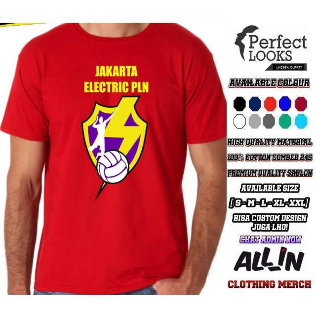 KAOS PLN JKAARTA ELECTRIC PLN DESAIN KEREN KAOS PLN PRIA COOL KEREN BAHAN COTTON COMBED 30s