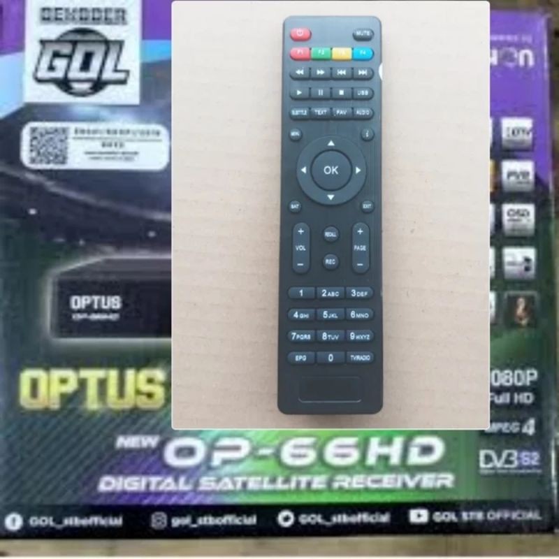 Remot Receiver Optus OP-66HD versi gol ori