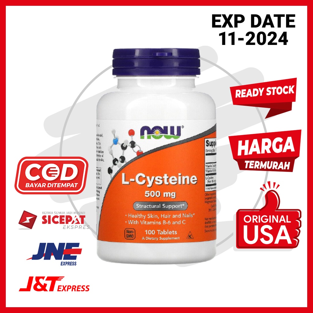 Vitamin L-Cysteine 500 mg Now 100 tablet