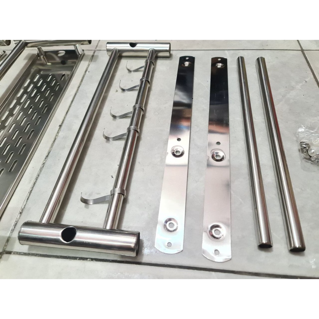 RAK SABUN STAINLESS 3 SUSUN 40CM / 50CM PROMO
