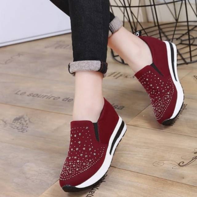 terlaris        Sneaker wanita WA 384 wedges inside 5 cm  24