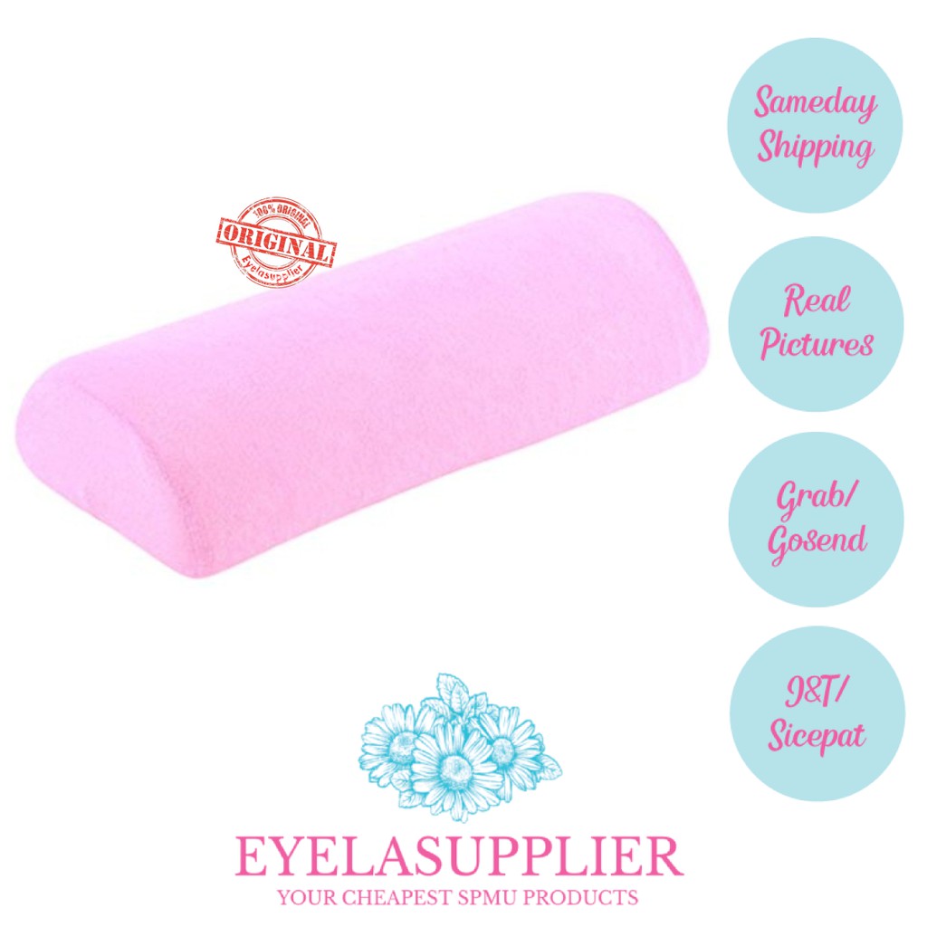 HAND PILLOW Pink Bantal Tangan Arm Rest Nail Art Cushion Pad Guling Kuku Aksesoris Peralatan