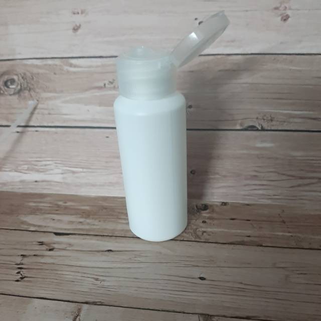 Botol HDPE 60ml putih tutup fliptop