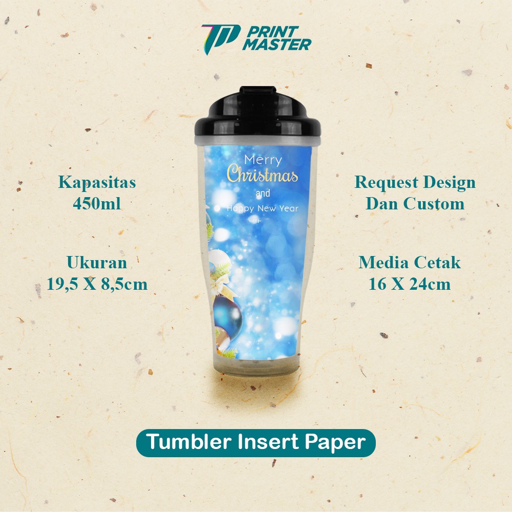 Tumbler Custom / Tumbler Insert Paper / Design Suka Suka