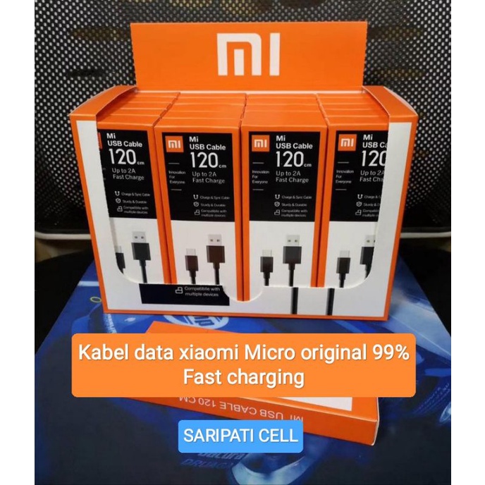 Jual Kabel data xiaomi MICRO USB original 99% Fast charging ( KOTAK