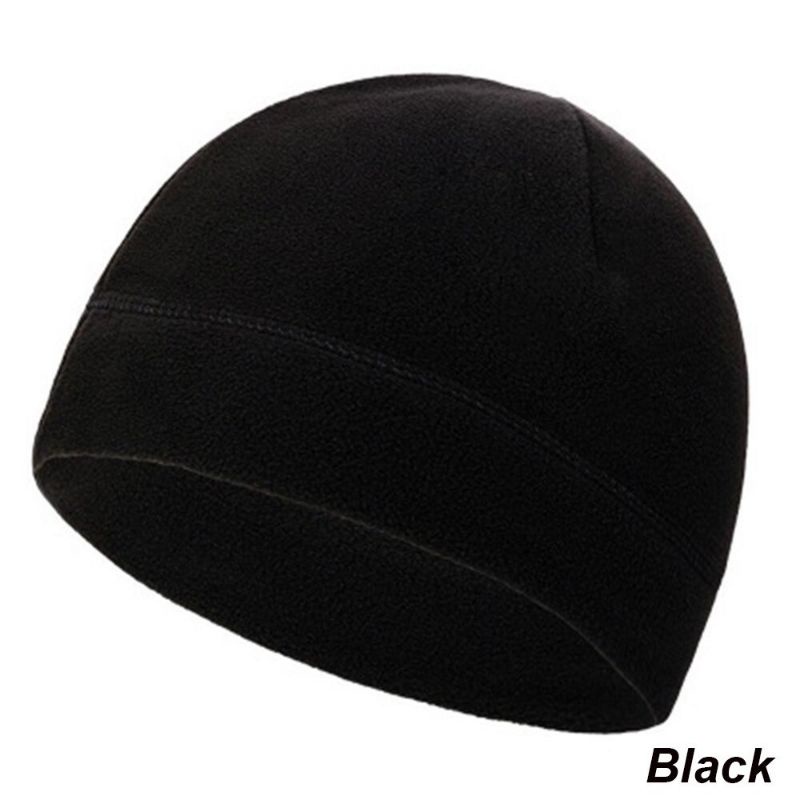 Topi Kupluk Polar Beanie Hat Pria Wanita - Black