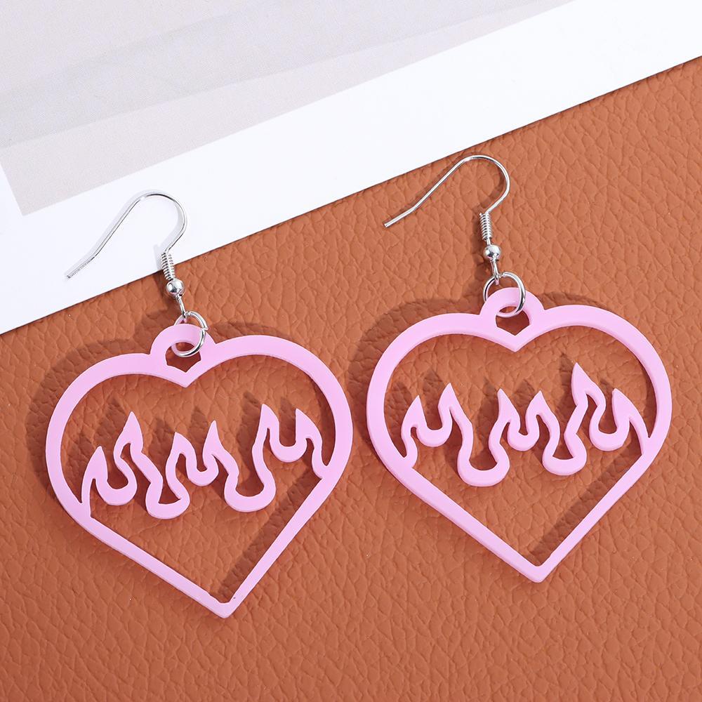 Lily Acrylic Womens Earrings Fashion Geometri Lucu Berongga Keluar