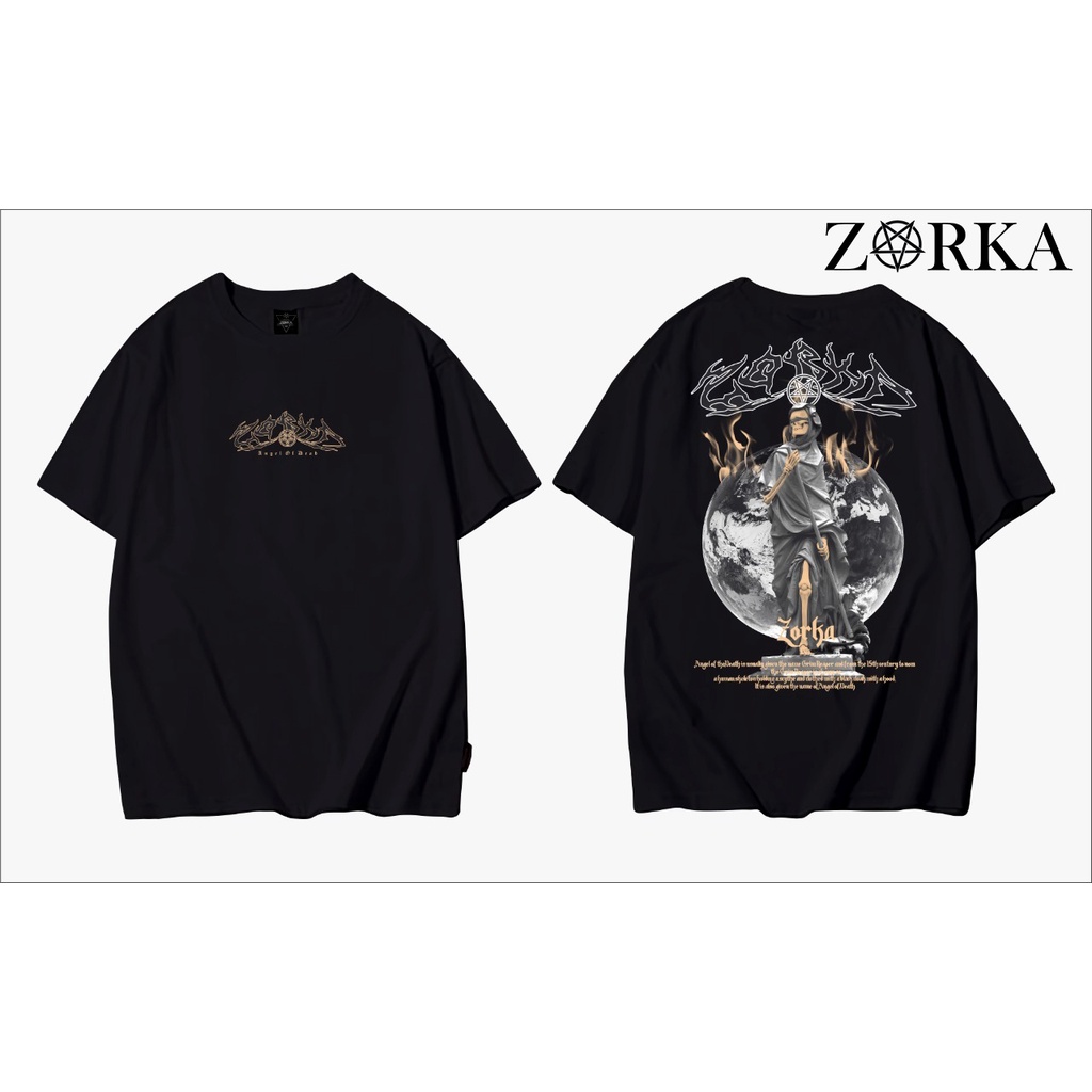 KAOS DISTRO PRIA KATUN 30 S COMBED MURNI | BAJU DISTRO COWOK KEREN ZORKA | KAOS BAND METAL DARK | TSHIRT PREMIUM BLACK FULLCOTTON | FREE STICKER