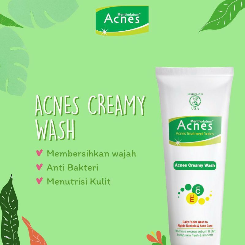 ✿ELYSABETHME✿ 𝖆𝖈𝖓𝖊𝖘 ACNES Creamy face wash sabun wajah facial mengobati jerawat acne pembersih muka