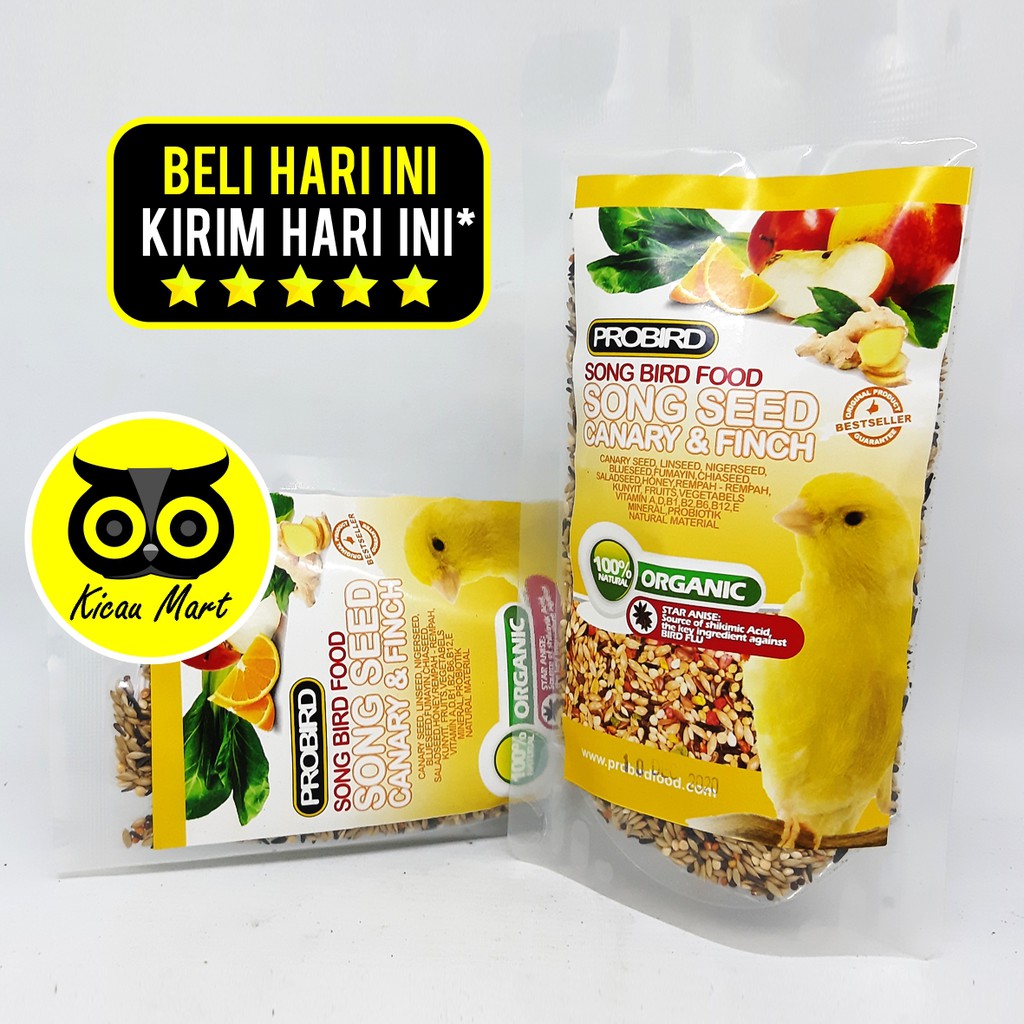 PAKAN MAKANAN HARIAN BURUNG KENARI BIJI MILLET CANARY FINCH SONG SEED BIRD FOOD PROBIRD PSSKNSR