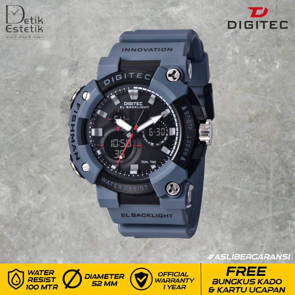 Digitec Da 2150 Da 2150t Royal Navy Double Time Rubber Strap Original
