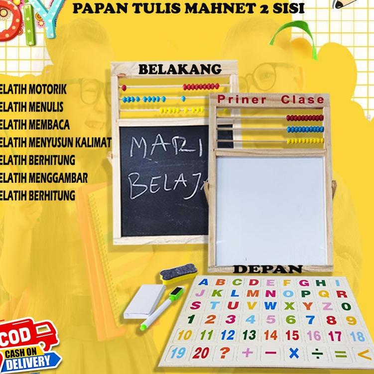 

[KODE YTI8Z] Papan Tulis Edukasi Whiteboard Blackboard Magnet Alphabet Multifungsi