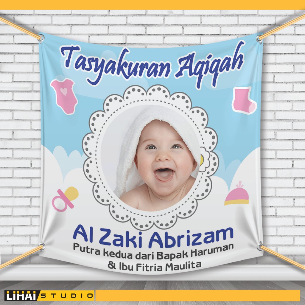 Backdrop Background Banner Spanduk Tasyakuran Aqiqah  005 