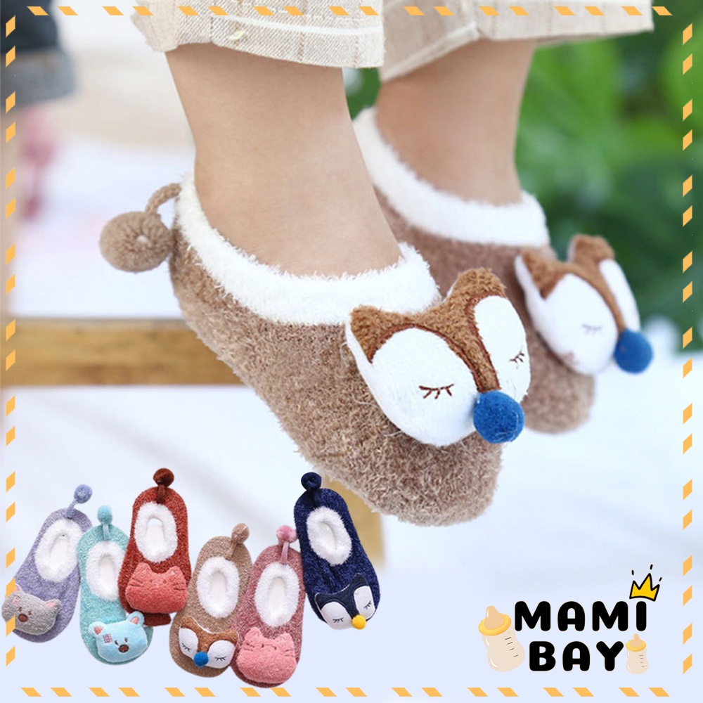 OKEYI Kaus kaki bayi motif lucu anti slip / Kaos kaki anak