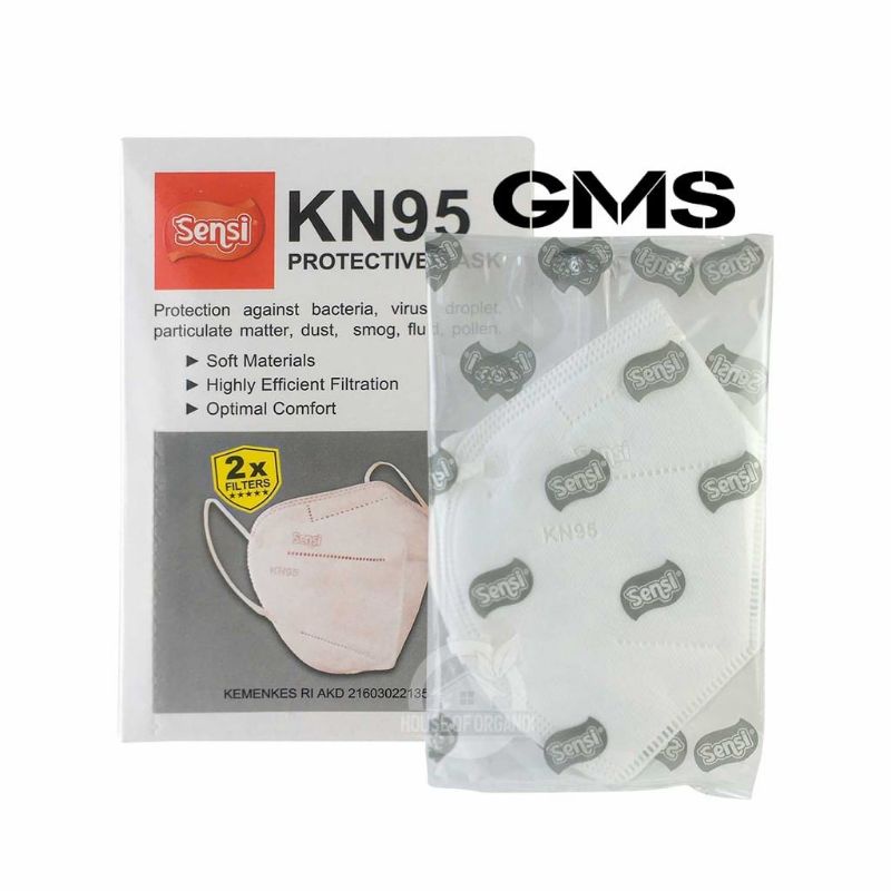 Masker Sensi KN95 Double Protective Mask 6 Ply Eceran Per Pcs