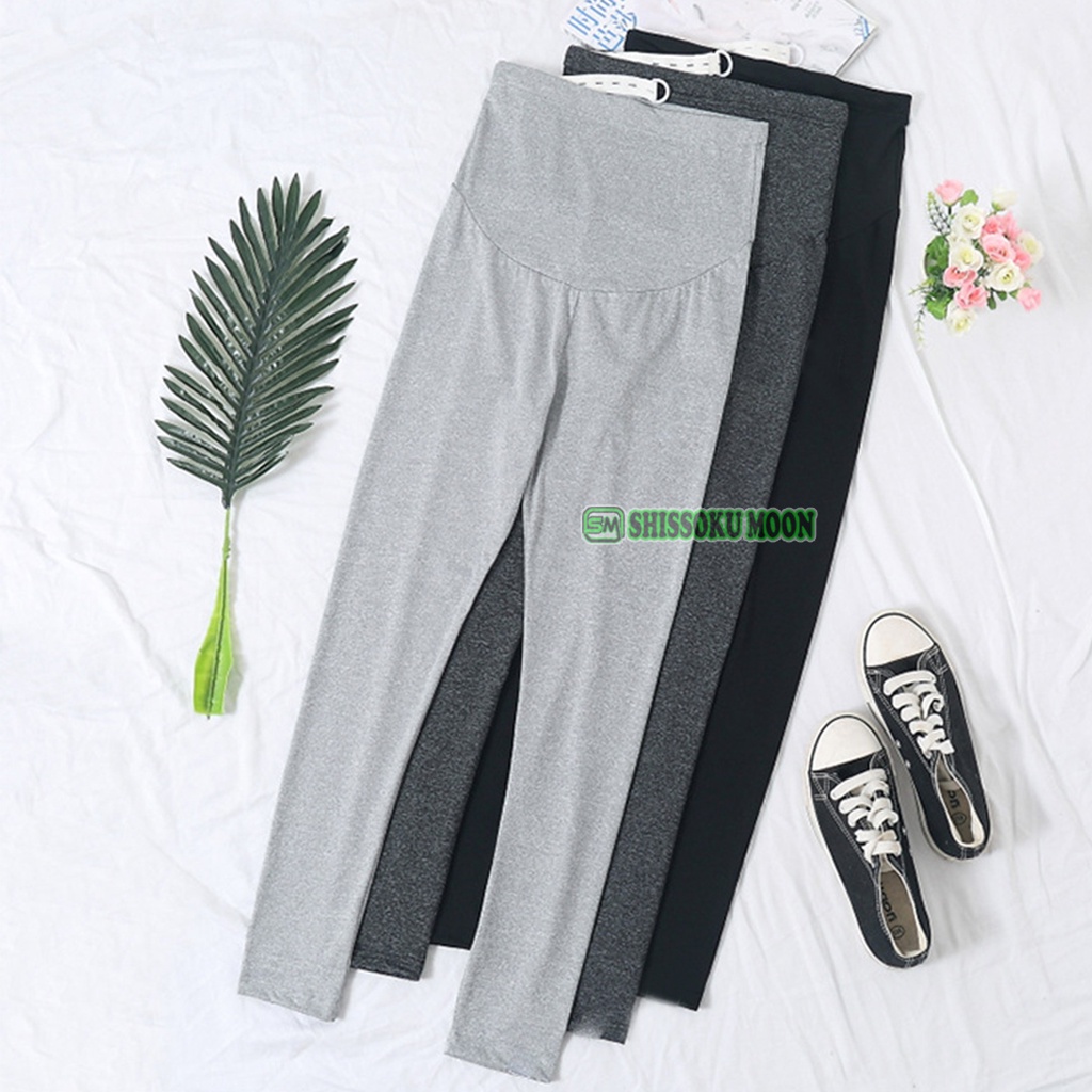 Celana Legging Hamil Panjang Bahan Tebal Elastis dan Adem