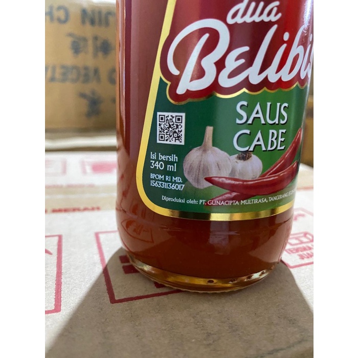 Saus Cabe Cabai Sambal Belibis Botol Cabe 340ml