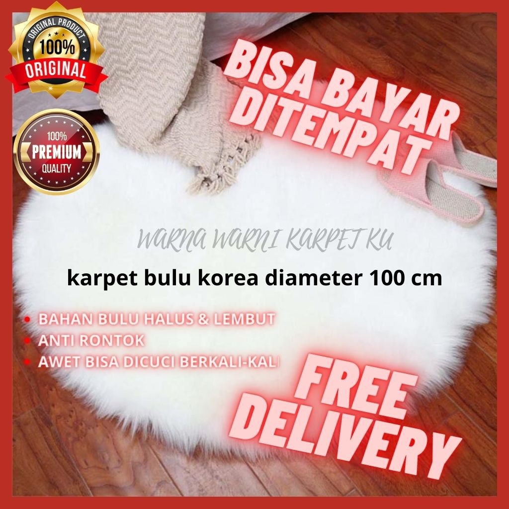 Taplak Meja Bulu Bulat Alas Photo Produk Taplak Meja Tamu Karpet Bulu Halus Bulat Karpet Bulu Olshop