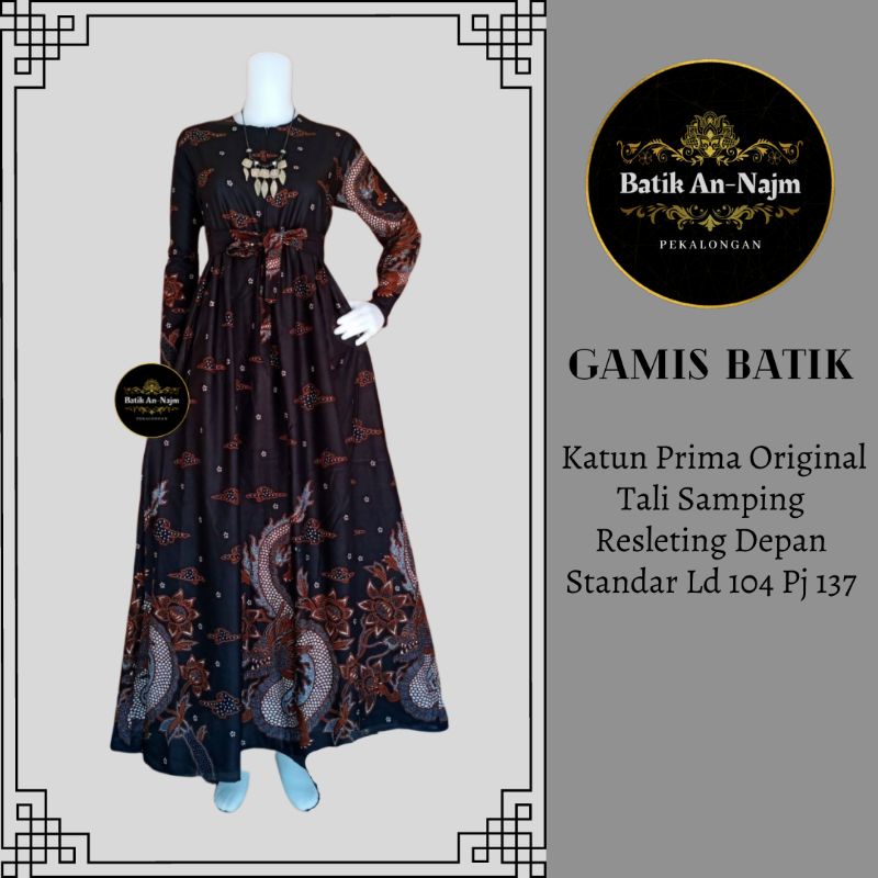 GAMIS BATIK TERBARU MOTIF MAHARANI BATIK GAMIS BA200902