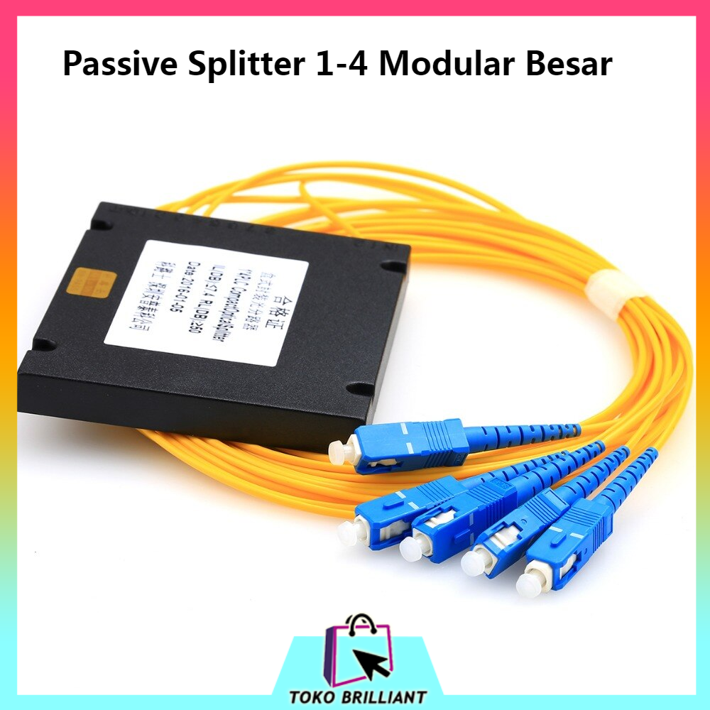 New!! Passive Splitter 1 4 Modular Besar SC UPC Splitter Fiber Optik [Bisa Bayar Ditempat/COD]