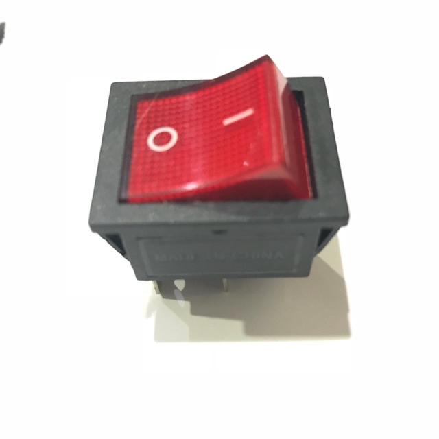 Rocker power switch kotak 4-Kaki lampu saklar 4P 4 Pin Merah