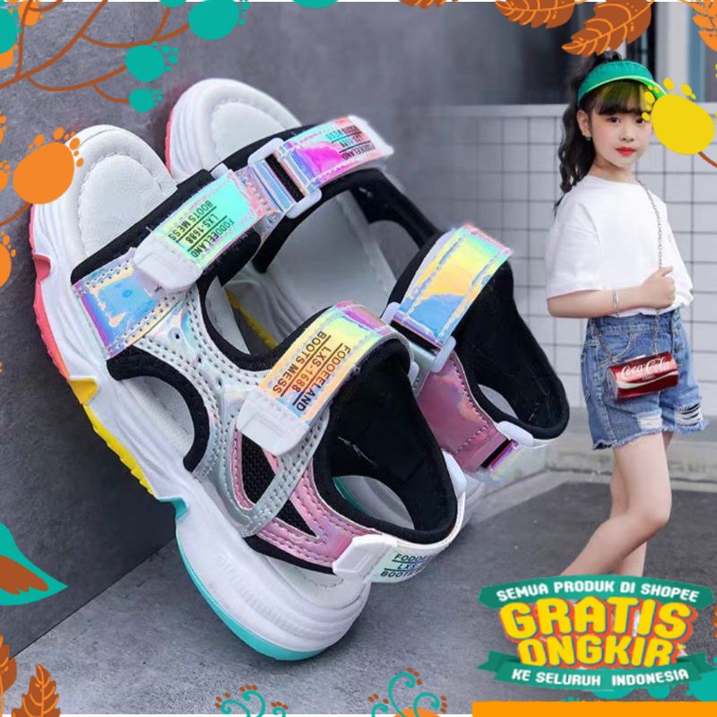 Sepatu cewek wanita women perempuan  anak remaja kuliah kerja formal / QZ - Sandal Anak Perempuan Fa